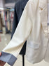 Single Breasted Folded Sleeves Blazer